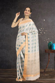 Printed Handloom Chanderi Saree 10034823