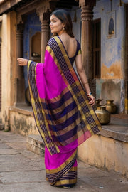 Purple Semi Mysore Crepe Silk Saree 10077822