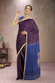 Purple Kanjivaram Pure Silk Saree 10076100