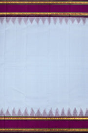 Mist Grey Pure Zari Korvai Kanjivaram Silk Saree 10062500