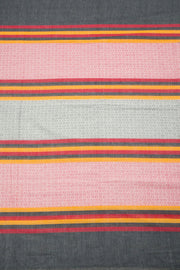 Grey & Red Handloom Dhaniakhali Cotton Saree 10062589