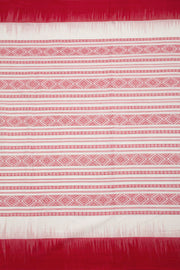 White Handloom Dhaniakhali Cotton Saree 10062593