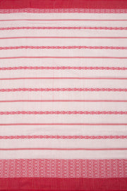 White Handloom Dhaniakhali Cotton Saree 10062597