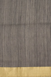 Silver Grey Handloom Maheswari Silk Cotton Saree 10062609