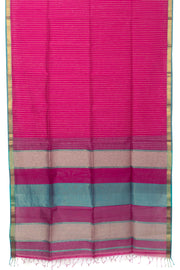 Pink Handloom Maheswari Silk Cotton Saree - Avishya
