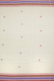 Off White Handloom Bhujodi Kala Cotton Saree 10062740