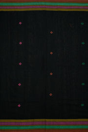 Black Handloom Bhujodi Kala Cotton Saree 10062741