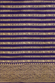 Cloud Burst Blue Handloom Khaddi Banarasi Chiffon Saree 10062769