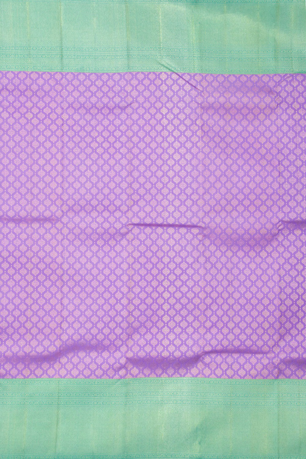 Wisteria Purple Pure Zari Korvai Kanjivaram Silk Saree 10062790