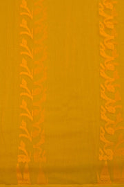 Yellow Ochre Handloom Jamdani Style Cotton Saree 10062821