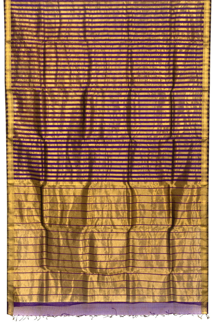 Violet Handloom Maheshwari Silk Cotton Saree - Avishya