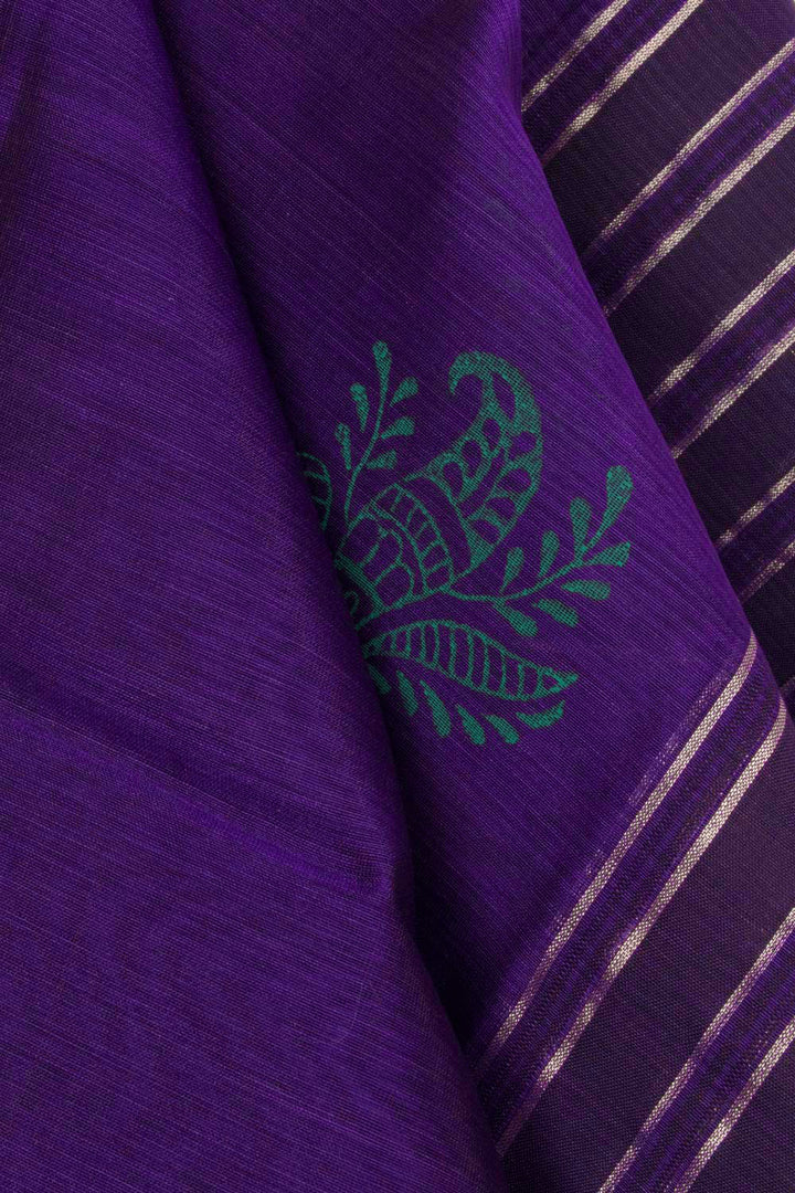 Violet Handloom Maheshwari Silk Cotton Dupatta 10062936