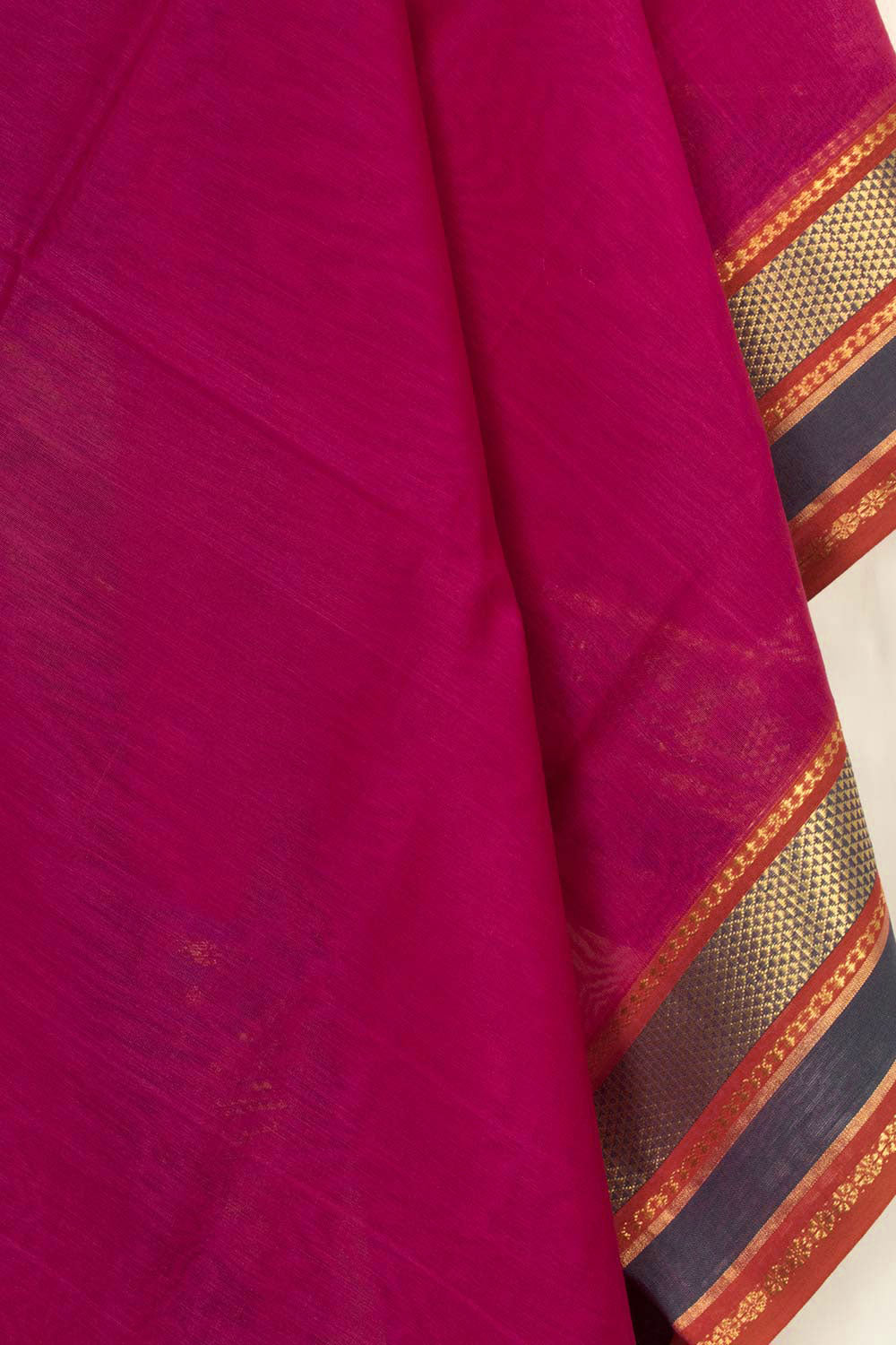Pink Handloom Maheshwari Silk Cotton Dupatta 10062947