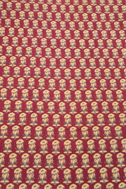 Maroon Ajrakh Printed Cutwork Applique Embroidered Cotton Patchwork 3 Piece Salwar Suit Material 10062961