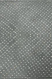 Grey Handcrafted Bandhani Cotton Saree 10062987