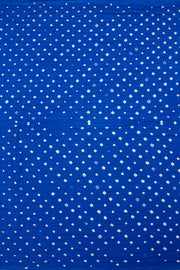Ink Blue Handcrafted Bandhani Cotton Saree 10062992
