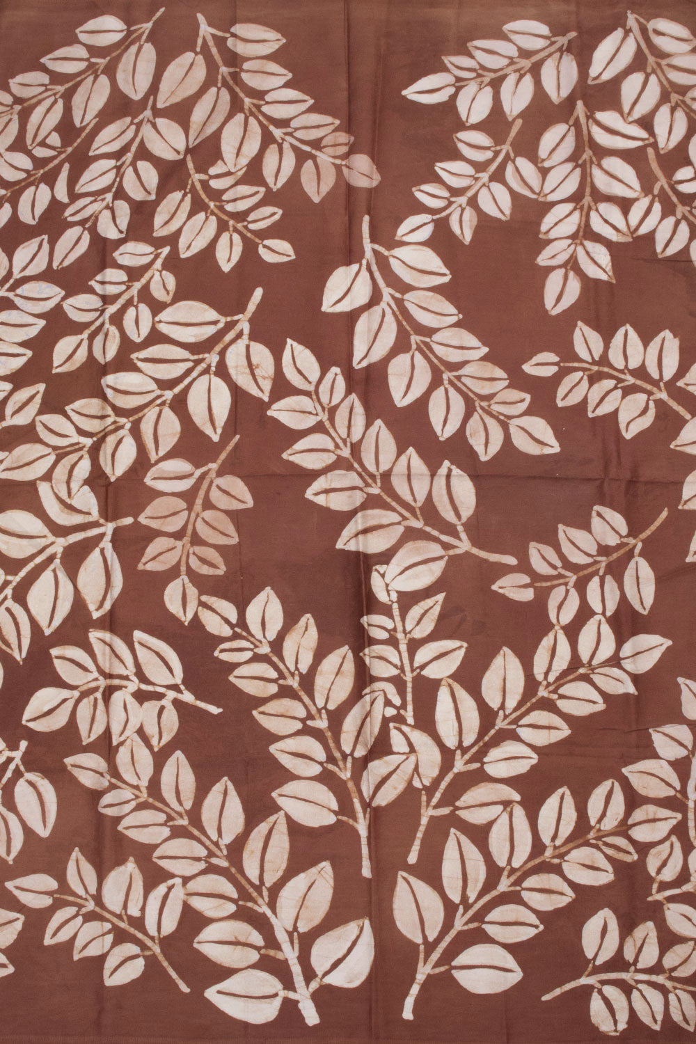 Brown Batik Printed Cotton Blouse Material 10063003