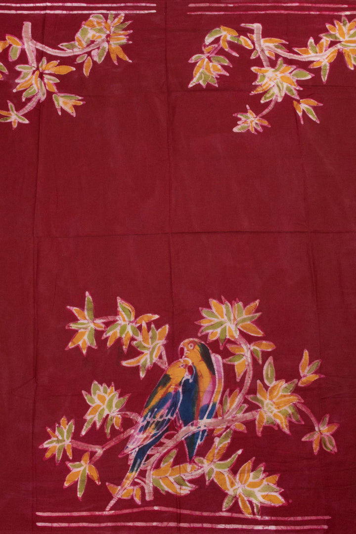 Batik Printed Cotton Blouse Material - 10063016