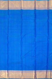 Azure Blue Pure Zari Bridal Kanjivaram Silk Saree 10063051