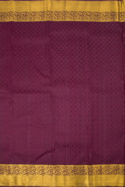 Burgundy Pure Zari Bridal Kanjivaram Silk Saree 10063053