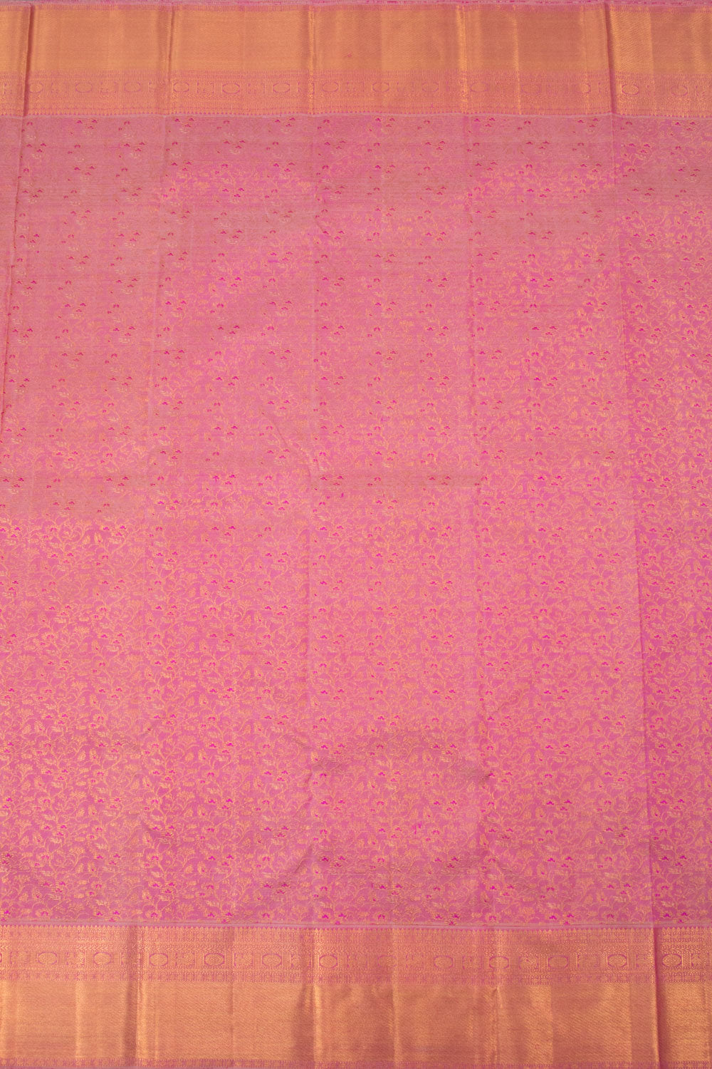 Dusky Rose Pink Pure Zari Kanjivaram Silk Saree 10063068