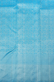 Bright Sky Blue Pure Zari Kanjivaram Silk Saree 10063070
