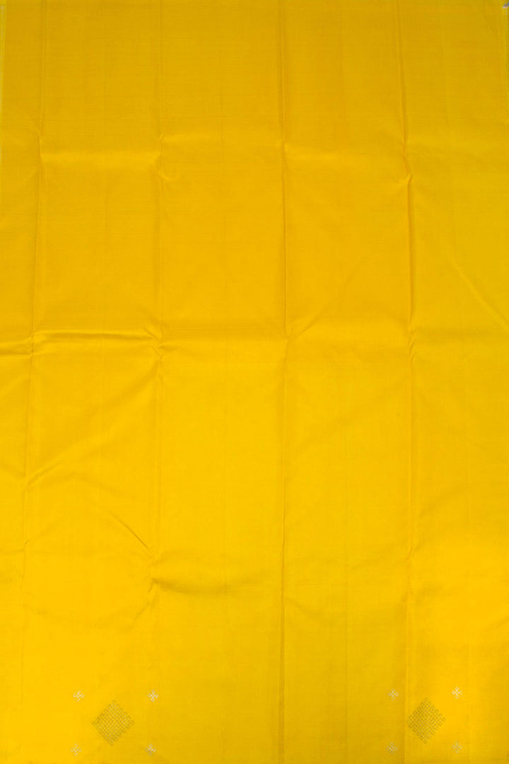 Yellow & Blue Pure Zari Korvai Kanjivaram Silk Saree 10063123
