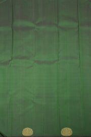 Violet and Green Pure Zari Rising Border Kanjivaram Silk Saree 10063124