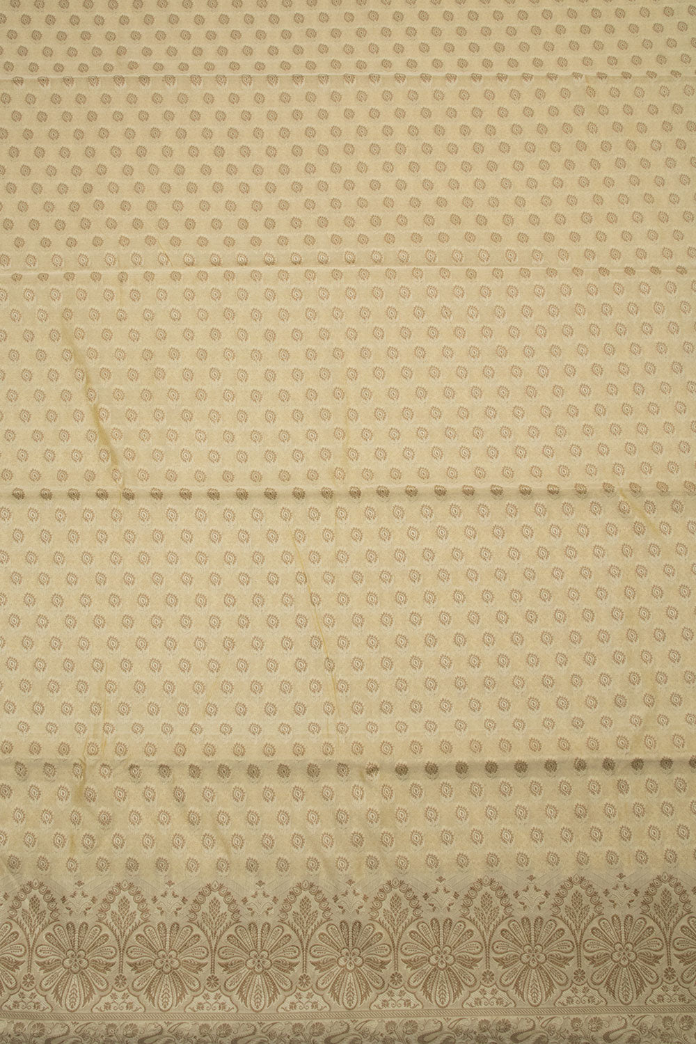 Beige Banarasi Cotton Salwar Suit Material 10063164