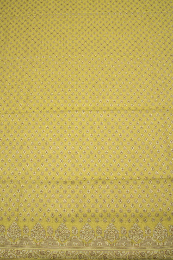 Yellow Banarasi Cotton 3-Piece Salwar Suit Material 10063167