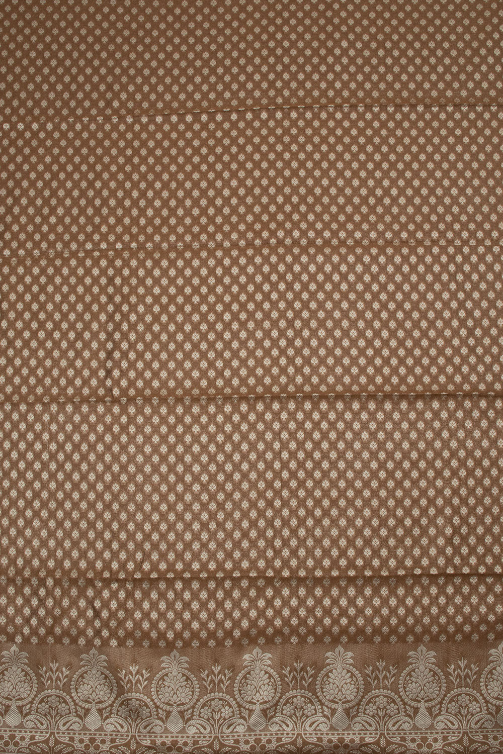Brown Banarasi Cotton 3-Piece Salwar Suit Material 10063169