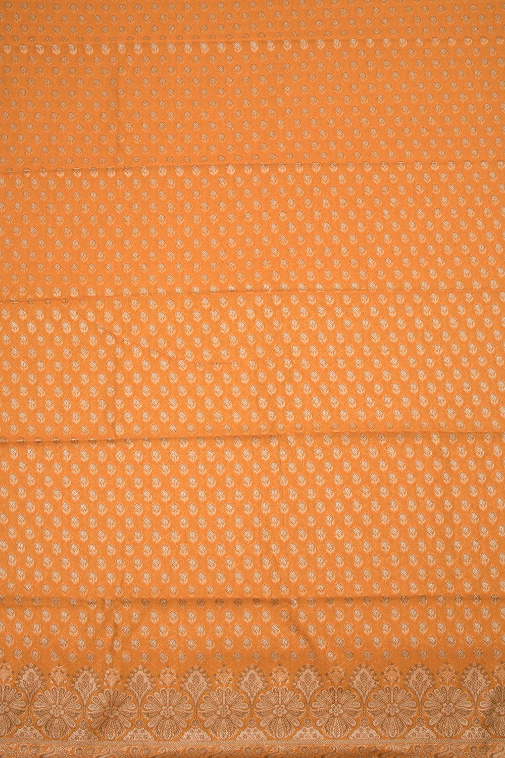 Orange Banarasi Cotton Salwar Suit Material