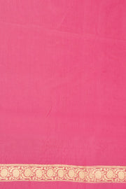 Pink Handloom Banarasi Kora Silk Saree