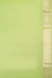 Cucumber Green Handloom Banarasi Katrua Kora Silk Saree 10063185