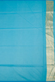 Bondi Blue Handloom Banarasi Katrua Kora Silk Saree 10063189