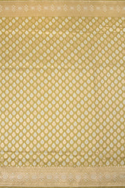 Light Olive Green Handloom Banarasi Katan Silk Saree 10063207