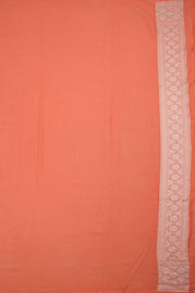 Peach Handcrafted Banarasi Khaddi Georgette Saree 10063213