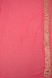 Handcrafted Pink Banarasi Georgette Saree