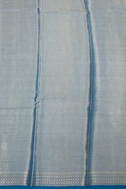 Steel Blue Handloom Banarasi Chiniya Silk Saree 10063228