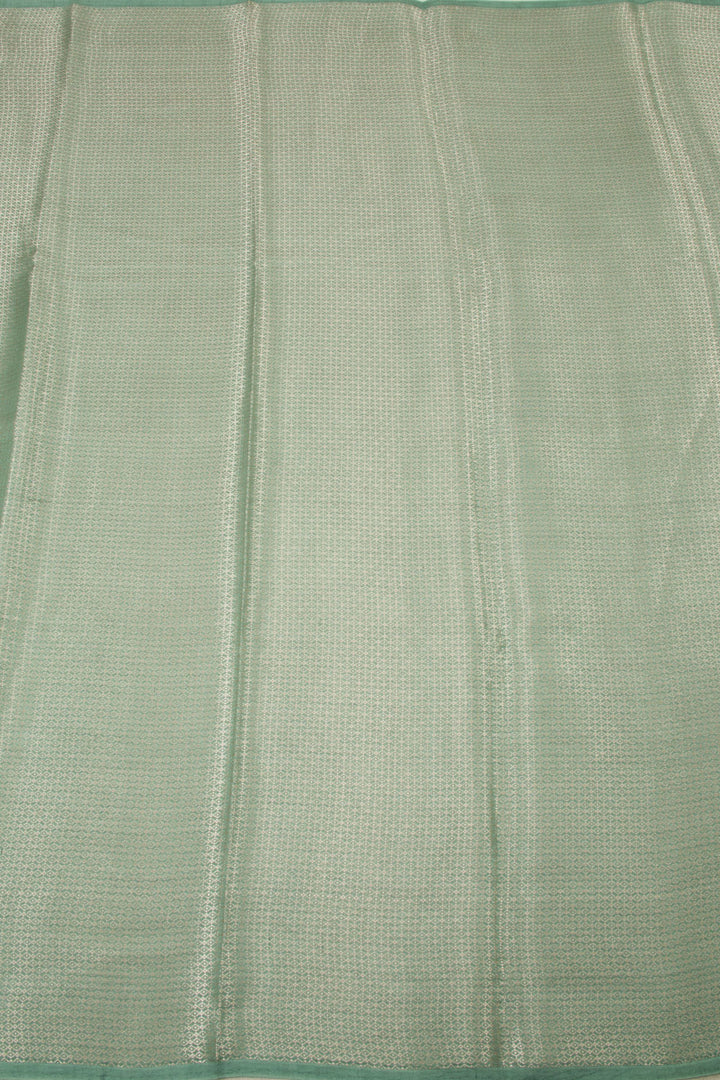 Sage Green Handloom Banarasi Chiniya Silk Saree  10063233