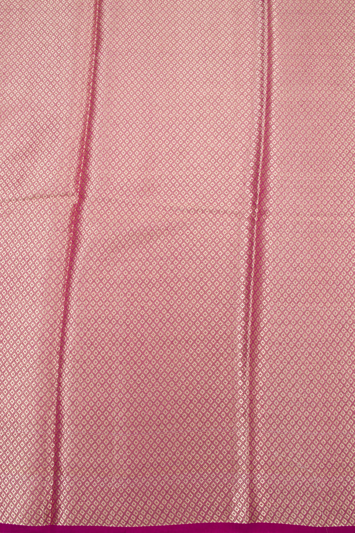 Hot Pink Handloom Banarasi Chiniya Silk Saree