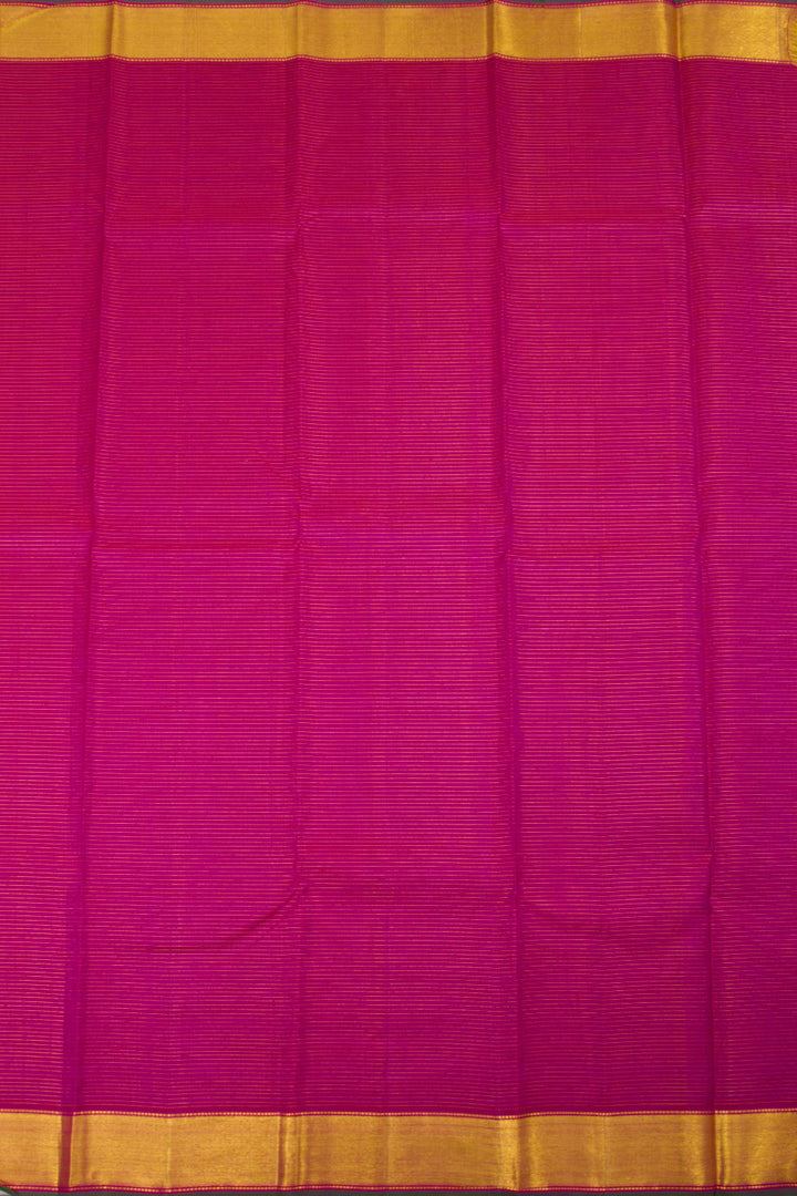 Dark Hot Pink Pure Zari  Kanjivaram Silk Saree 10063313