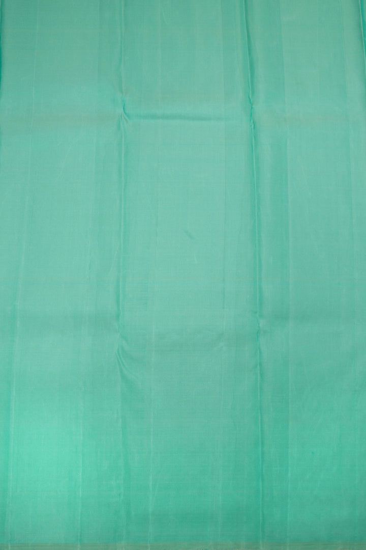 Aqua Blue Handloom Pure Zari Kanjivaram Silk Saree 10063315