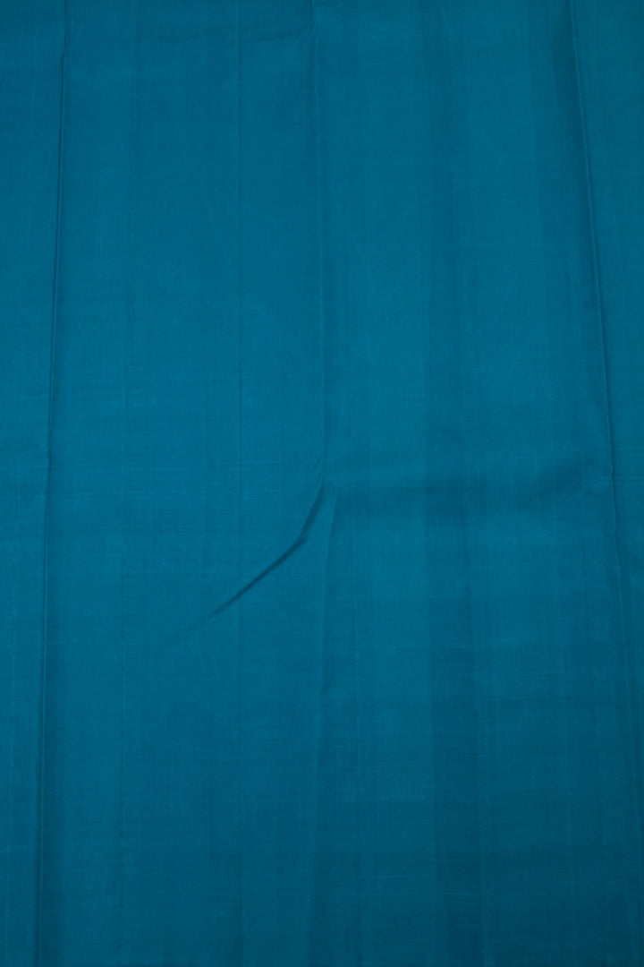 Bondi Blue Pure Zari Jacquard Kanjivaram Silk Saree 10063345