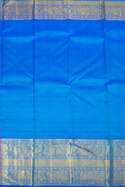 Azure Blue Vanashringaram Pure Zari Kanjivaram Silk Saree 10063387