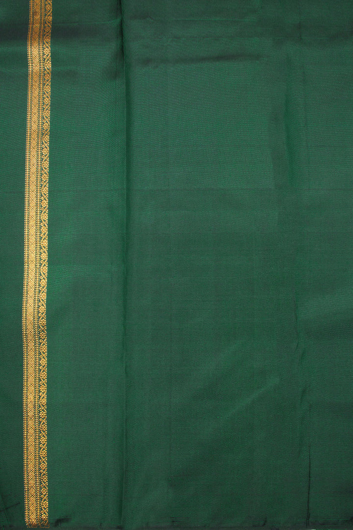 Dark Green Jacquard Kanjivaram Silk Saree