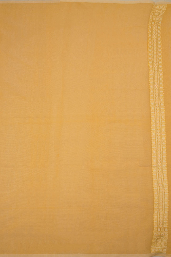 Yellow Handloom Banarasi Cotton Saree - Avishya