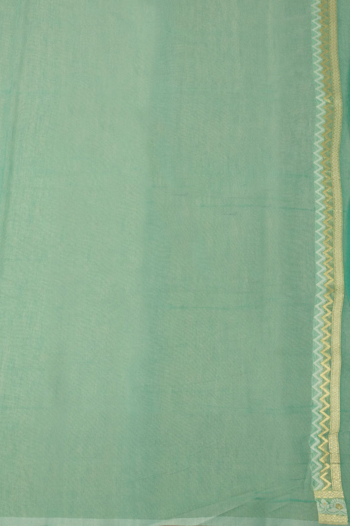 Teal Green Handloom Banarasi Cotton Saree - Avishya
