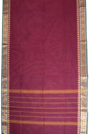  Red Handwoven Kanchi Cotton Saree - Avishya