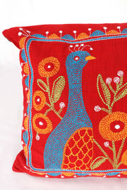 Red Kantha Embroidery Hand bag 10063526
